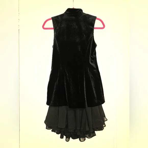 NEW RARE Amanda Uprichard Justine Black Velvet Bodice & Chiffon Mini Dress Sz XS - Picture 6 of 9